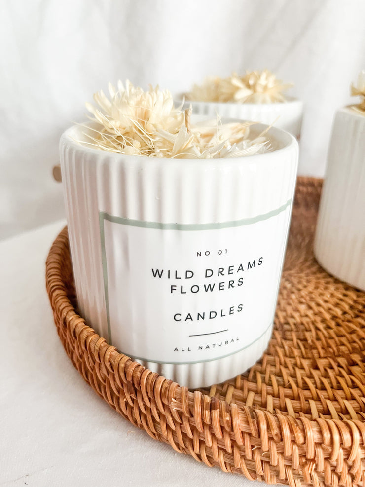Dried Flower Candles -Lavender Spa