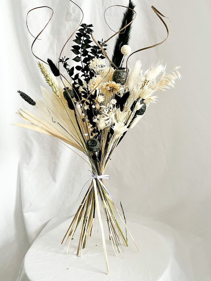 Black & White Dried Flowers