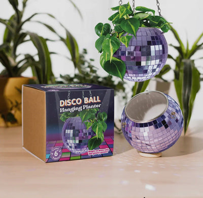 Medium Disco Lilac Mirror ball planter