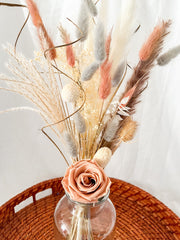 Dried flowers White Pink and grey bunny tails 