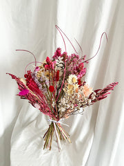 Dried white and pink Flowers bunny Tails 