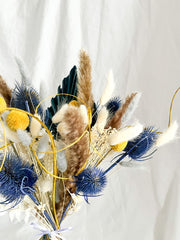 Dried Flowers Blue and Yellow 