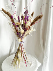 Dried Flowers Purple and white 
